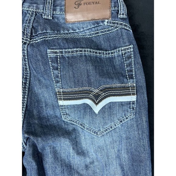 Fe Foeyal Mens Blue Denim Jeans Pants Straight Leg Size 30 - Picture 12 of 14